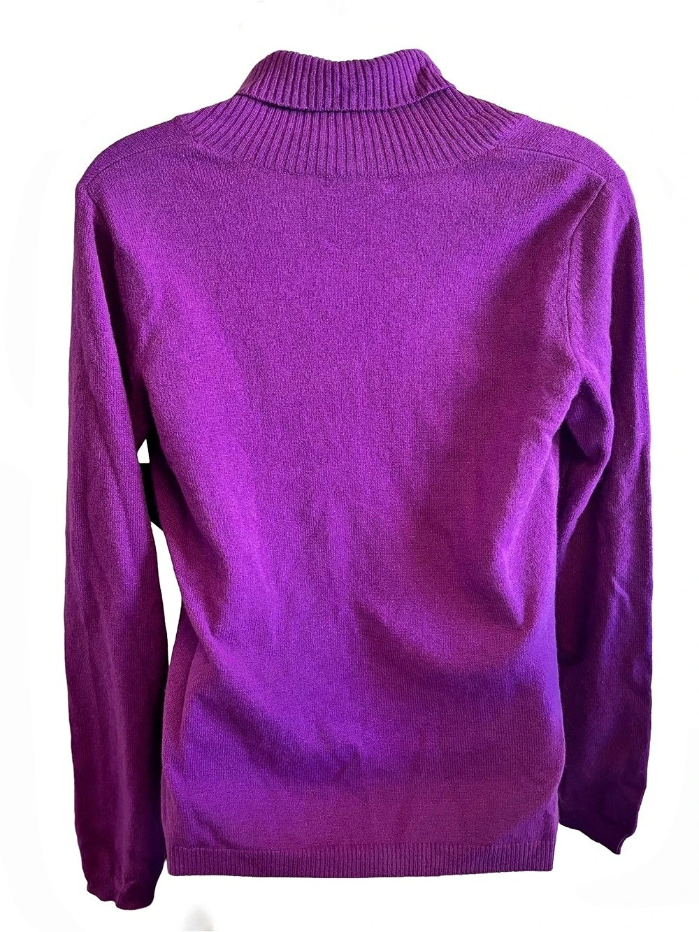 Prive Cashmere Cowl Neck Purple Size Medium Like New - Picture 2 of 3